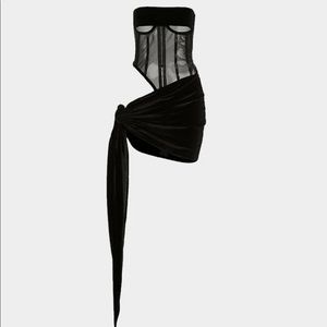 Corset mesh two piece dress